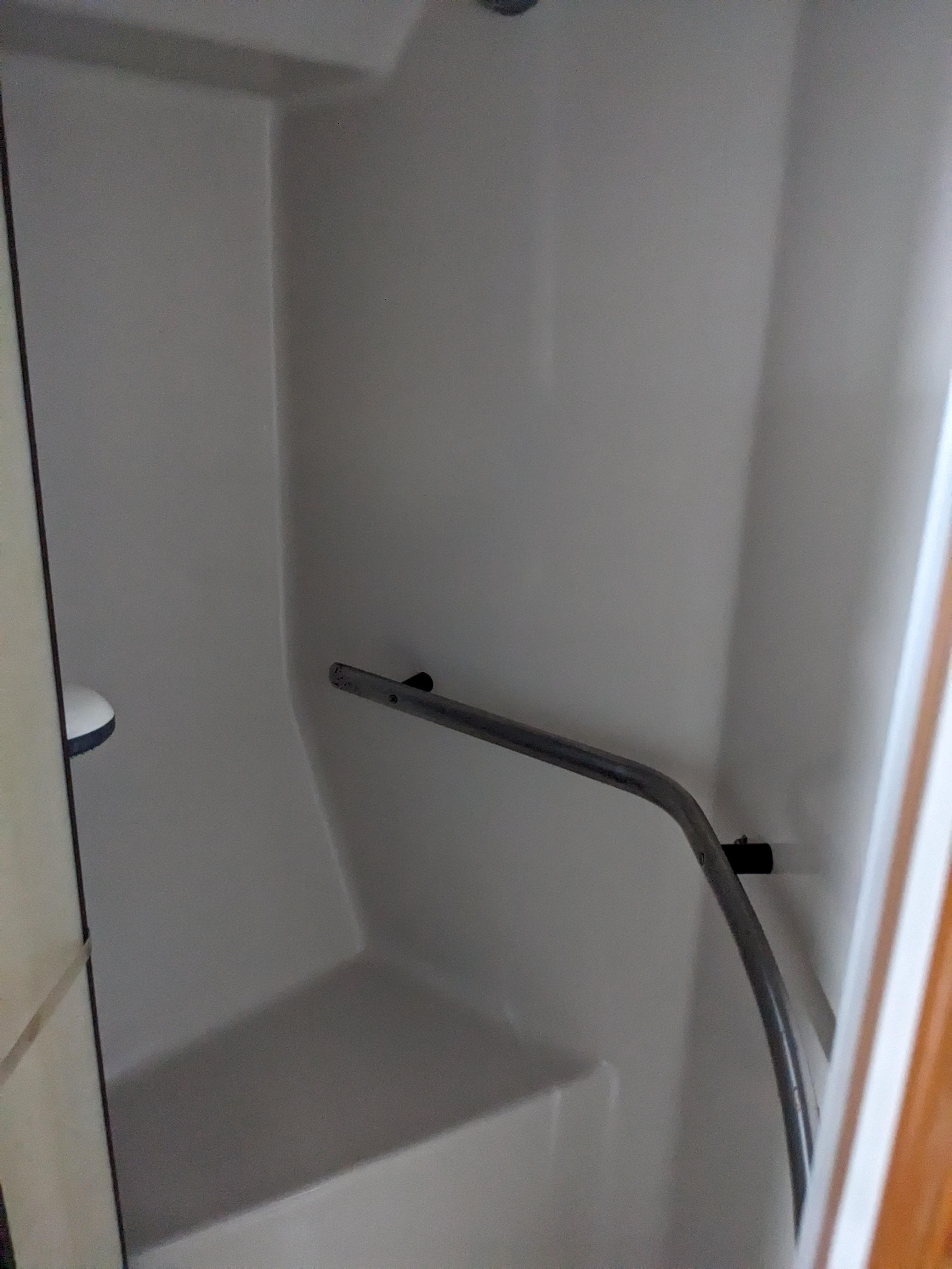Shower area in 1988 Sea Ray 390 Express Cruiser boat.
